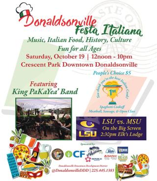 Donaldsonville's first Festa Italiana