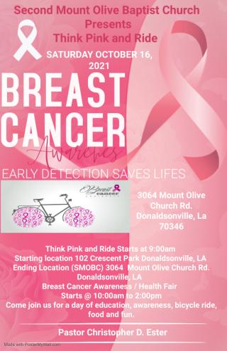 Think Pink and Ride Flyer Graphic