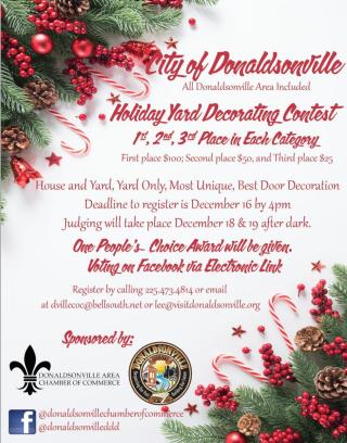 Holiday Decorating Contest Announced | Donaldsonville, LA