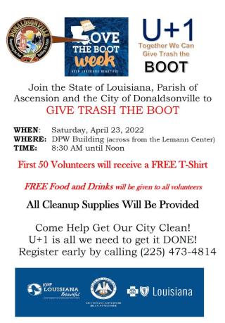 Donaldsonville Clean Up Day Flyer