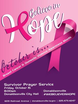 Image for breast cancer and domestic violence awareness month prayer service