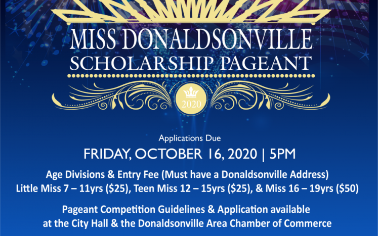 Miss Donaldsonville Pageant Flyer 2020